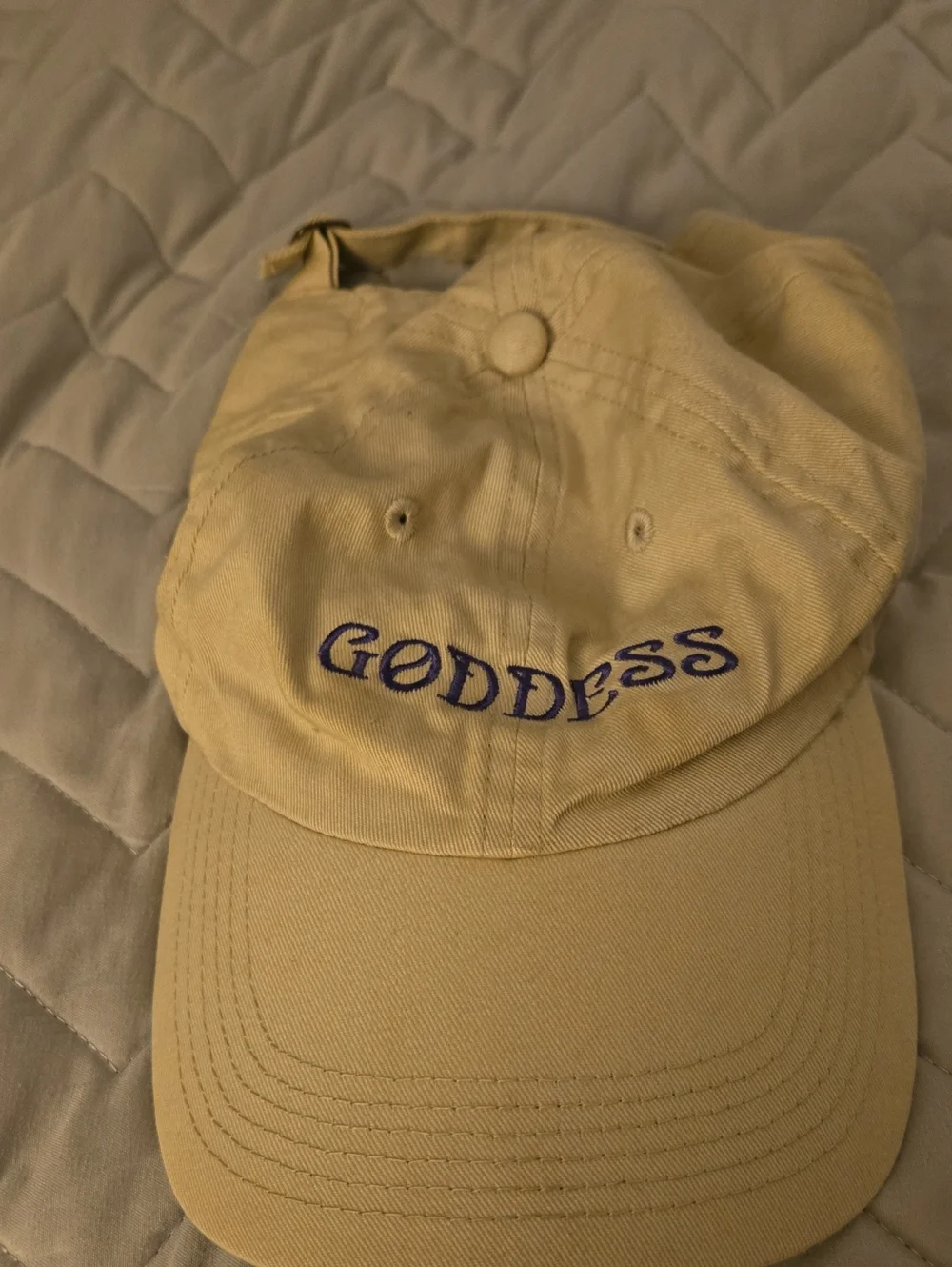 Goddess Embroidered Beige Women’s Baseball Cap